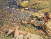 John Singer Sargent A Man Fishing oil on canvas